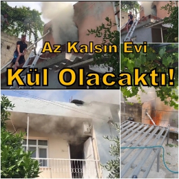 Akli dengesi bozuk bir kişi evinde yangın çıkardı