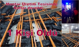 Tarsus’ta Mantar üretim tesisinde raflar devrildi: 1 ölü, 1 yaralı