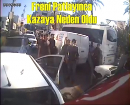 Tarsus'ta Freni Patlayan Mavibüs, Işıktaki Araca Çarptı: 3 Yaralı