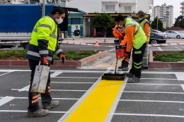 Mersin Büyükşehir Yaya Geçitlerini Görme Engelliler İçin Füzenliyor