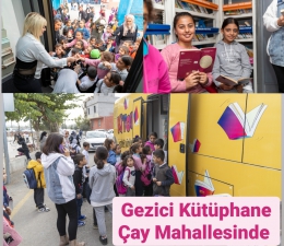 Büyükşehir Gezici Kütüphanesi ÇAY Mahallesinde