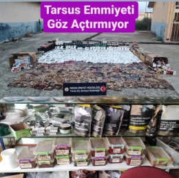 Tarsus’ta 435 kilo gümrük kaçağı nargile tütünü ele geçirildi