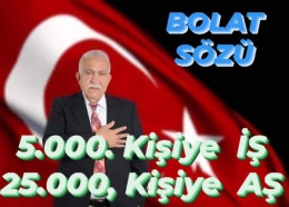 Mehmet Bolat'tan 5 Bin Kişiye İş, 25 Bin Kişiye Aş Vaadi