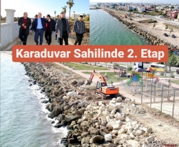 Akdeniz Belediyesi Karaduvar Sahilinde 2. Etap Çalışmalarında