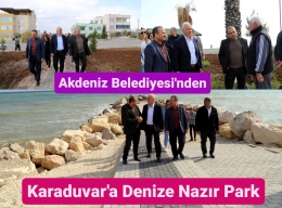 Akdeniz Belediyesi Karaduvar'da Deniz Manzaralı Park Yapıyor