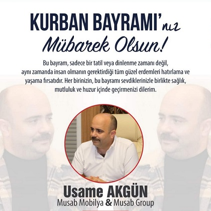MUSAB Moble Sahibi Usame Akgün Bayram mesajı Yayınladı 