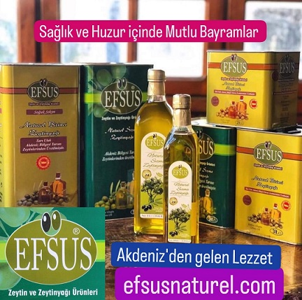 Tarsus'un Dünya Markası EFSUS Zeytin ve Zeytinyağı Bayram Tebriği