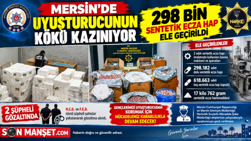 Mersin’de Uyuşturucunun Kökü Kazınıyor:Operasyon Üstüne Operasyon