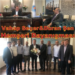 Duran Şen ve Yönetimi Vahap Seçer'i Kutladı