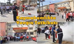 Tarsus Kaymakamlığı’ndaki yangın tatbikatı gerçeği aratmadı