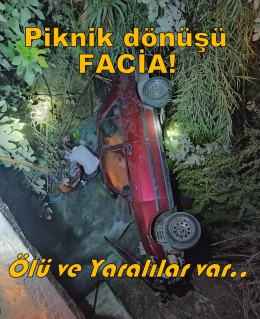 Tarsus’ta Piknik Dönüşü Facia 1 ölü 