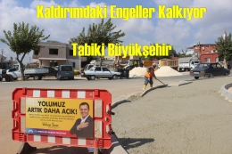 Büyükşehir Mezitli'de Kaldırımları Engelsiz Hale Getiriyor