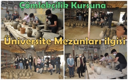 Tarsus’ta Üniversite mezunları çömlekçilik kursuna yoğun ilgi gösteriyor