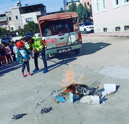 Büyükşehir İtfaiyesi’nden Okullarda yangın tatbikatı
