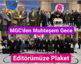 MGC'nin 10 Ocak Balosunda Editörümüz Özbozkurt'a Plaket