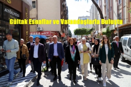 Başkan Gültak ve Milletvekili Adayı Söylemez Esnaf Gezisinde