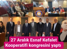 Tarsus 27 Aralık Esnaf Kefalet Kooperatifi’nin Kongresi Talat Dinçer'in Katılımıyla yapıldı