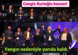 AK Parti'nin Cengiz Kurtoğlu konserinde tırda yangın çıktı