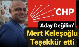 Mert Keleşoğlu, Aday Olmadığını Açıkladı, Başarılar Diledi
