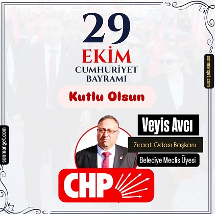 Tarsus Ziraat Odası Başkanı&Belediye Meclis Üyesi Veyis Avcı Cumhuriyet Bayramı'nı Kutladı