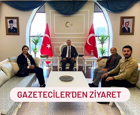 AA ve Sabah Gazetesi Muhabirleri Kaymakam Akyüz'ü Ziyaret Etti