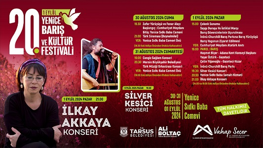 İlkay Akkaya Yenice Barış Festivalinde Konser Verecek