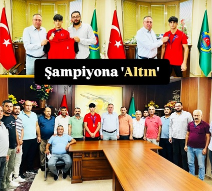 Başkan Avcı, Dünya 3.’sü Güreşçiyi Altınla Ödüllendirdi