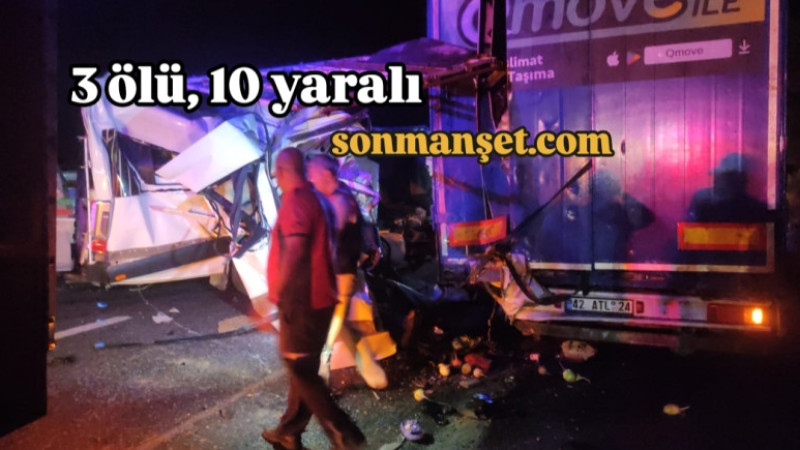 Pozantı Tarsus yolunda feci kaza 3 ölü 10 Yaralı