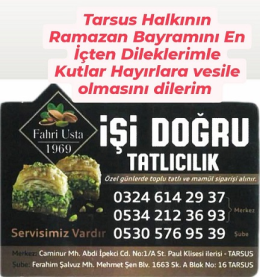 İŞİ DOĞRU TATLICILIK Halkın Bayramını Kutladı