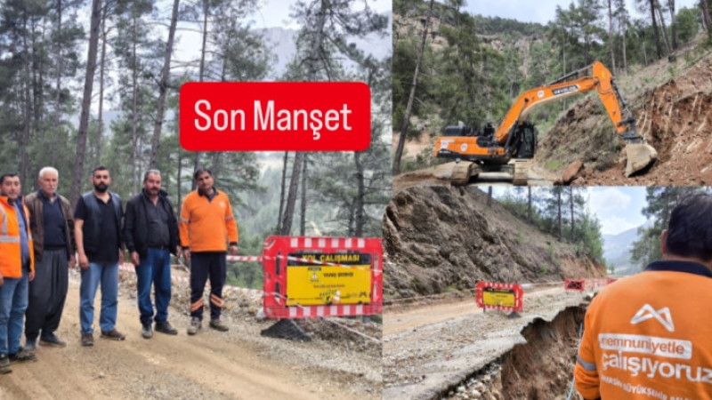 Büyükşehir'den Boğazpınar Mahallesi'ndeki Heyelan Bölgesine Hızlı Müdahale 