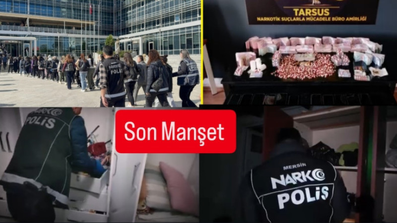 Tarsus'ta Uyuşturucu Operasyonunda Gözaltına Alınan 47 şüpheliden 40'ı Tutuklandı 