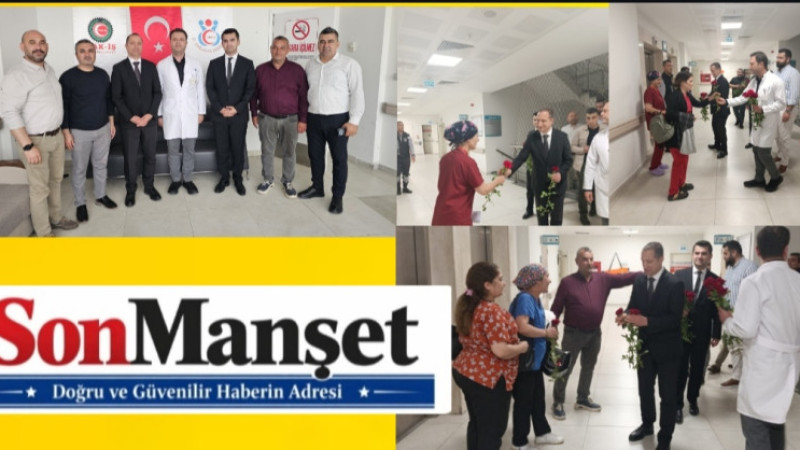 Kaymakam Akyüz, Hastanesi Çalışanlarının Emek ve Dayanışma Günü'nü Kutladı 