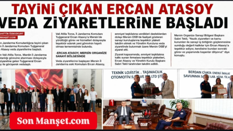 Tayini çıkan Tuğgeneral Ercan Atasoy Veda Ziyaretlerine başladı