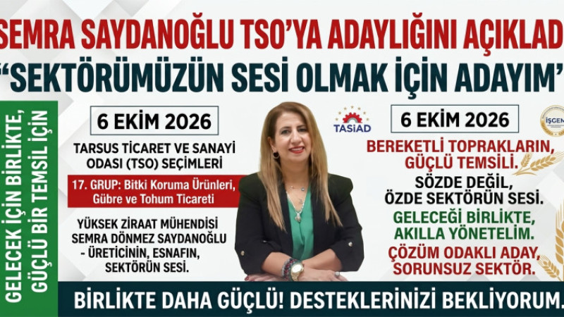 Semra Saydanoğlu TSO'ya Aday Olduğunu Açıkladı