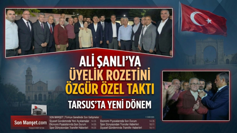 Ali Şanlı'ya Üyelik Rozetini Özgür Özel Taktı